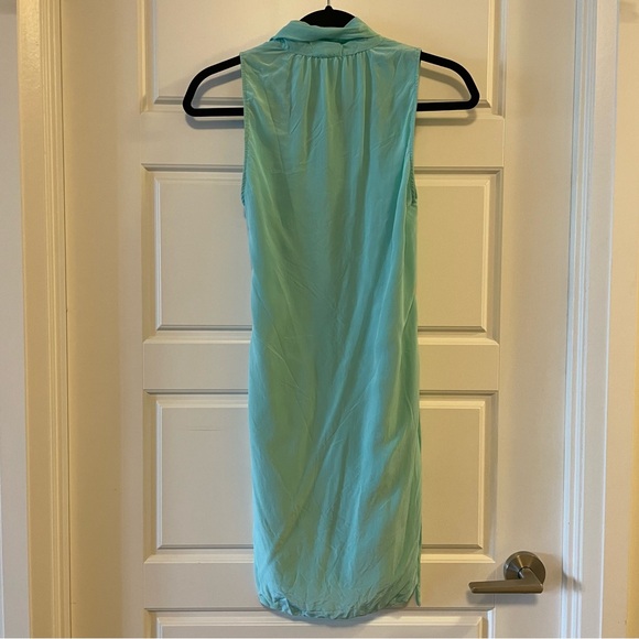 Aritzia Wilfred Turquoise Silk Dress XXS - Picture 4 of 4